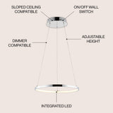 Brice  Modern Contemporary Iron Integrated LED Pendant