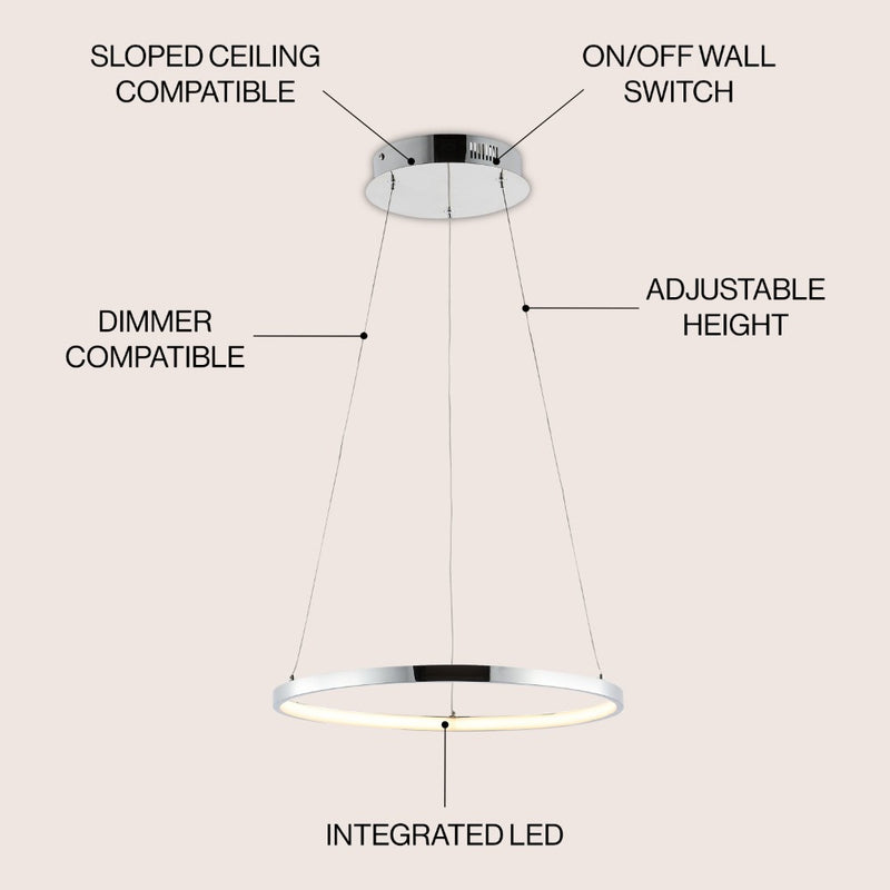 Brice  Modern Contemporary Iron Integrated LED Pendant