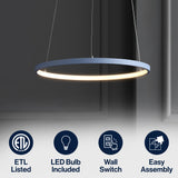Brice  Modern Contemporary Iron Integrated LED Pendant