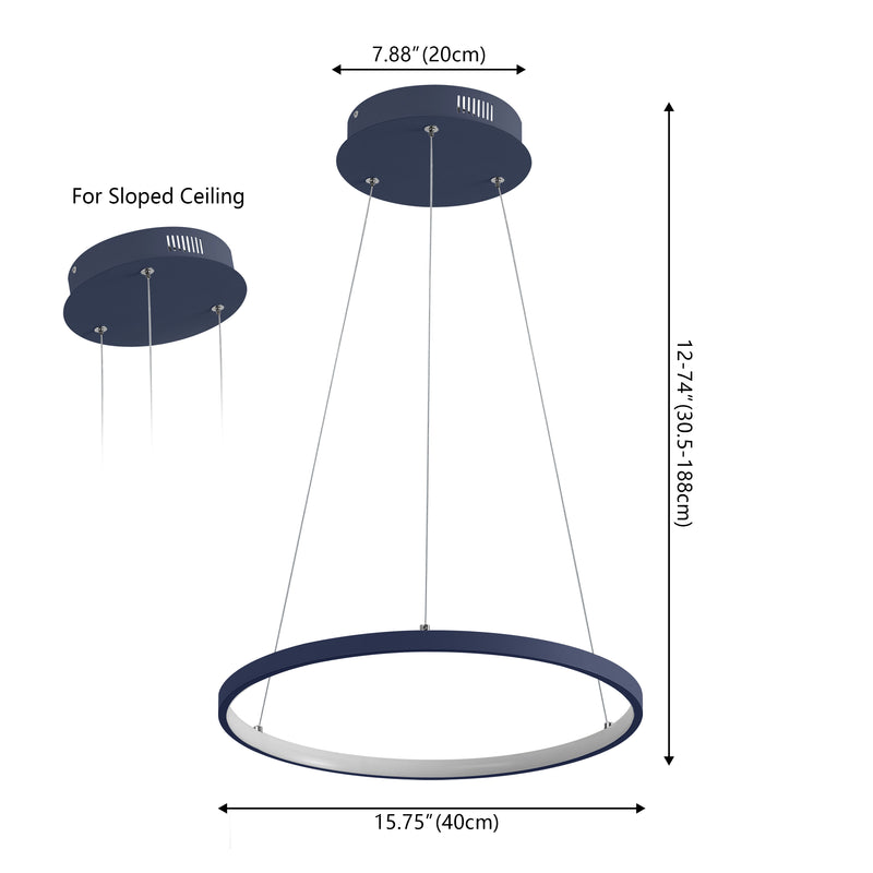 Brice  Modern Contemporary Iron Integrated LED Pendant