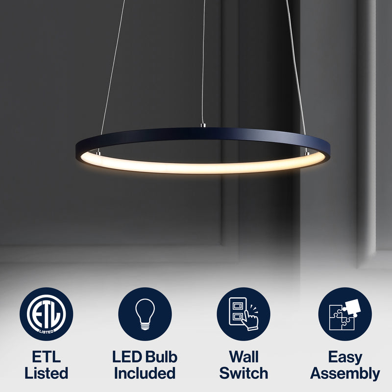 Brice  Modern Contemporary Iron Integrated LED Pendant