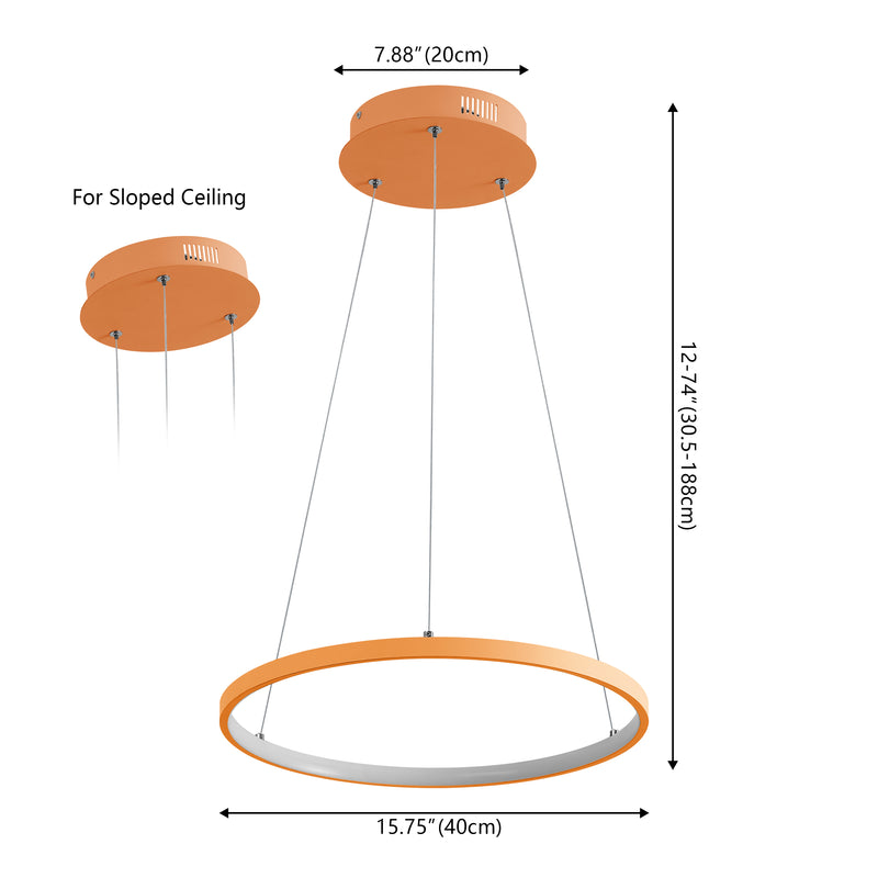 Brice  Modern Contemporary Iron Integrated LED Pendant