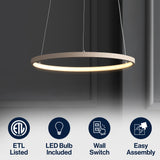 Brice  Modern Contemporary Iron Integrated LED Pendant