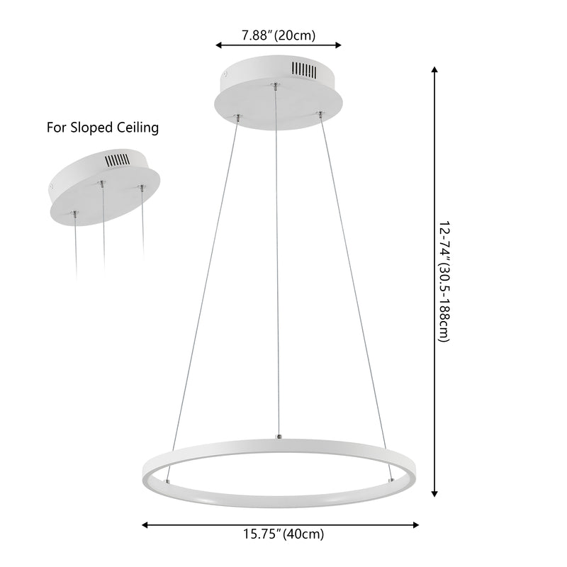Brice  Modern Contemporary Iron Integrated LED Pendant