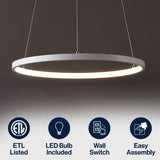 Brice  Modern Contemporary Iron Integrated LED Pendant