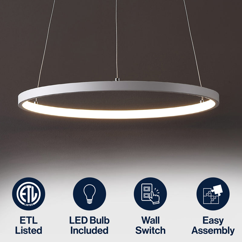 Brice  Modern Contemporary Iron Integrated LED Pendant