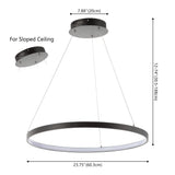 Brice  Modern Contemporary Iron Integrated LED Pendant