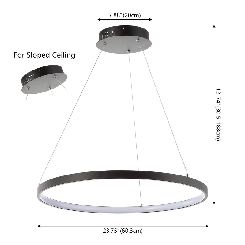 Brice  Modern Contemporary Iron Integrated LED Pendant