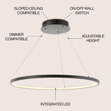 Brice  Modern Contemporary Iron Integrated LED Pendant