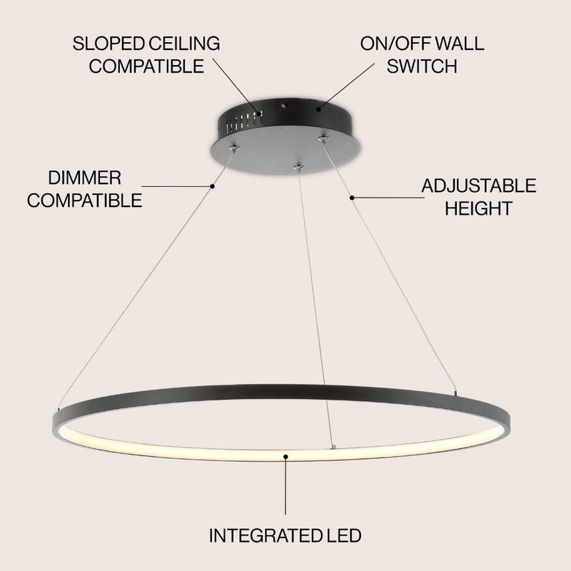 Brice  Modern Contemporary Iron Integrated LED Pendant