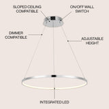 Brice  Modern Contemporary Iron Integrated LED Pendant