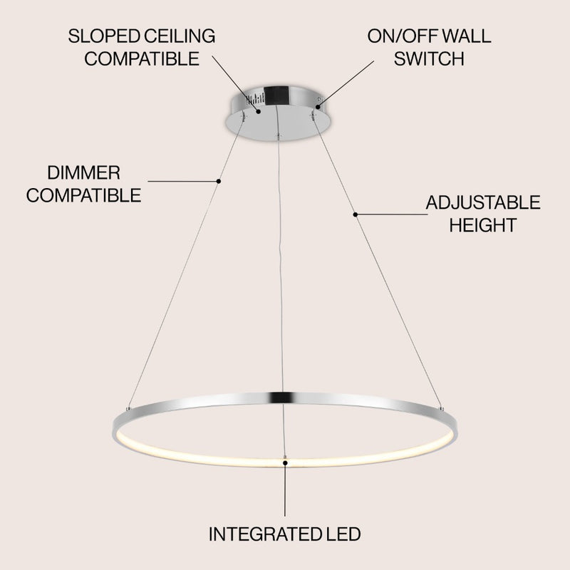 Brice  Modern Contemporary Iron Integrated LED Pendant