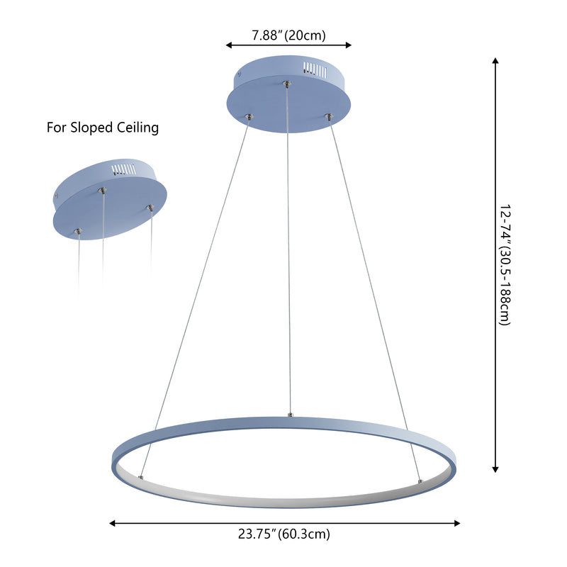 Brice  Modern Contemporary Iron Integrated LED Pendant