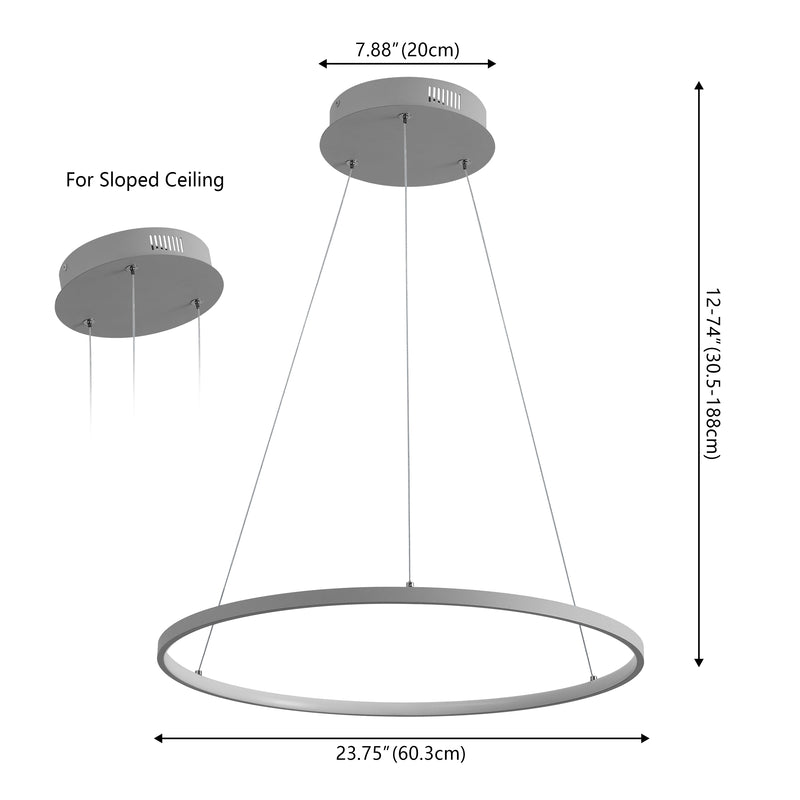 Brice  Modern Contemporary Iron Integrated LED Pendant