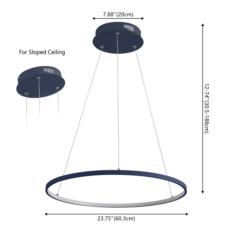 Brice  Modern Contemporary Iron Integrated LED Pendant