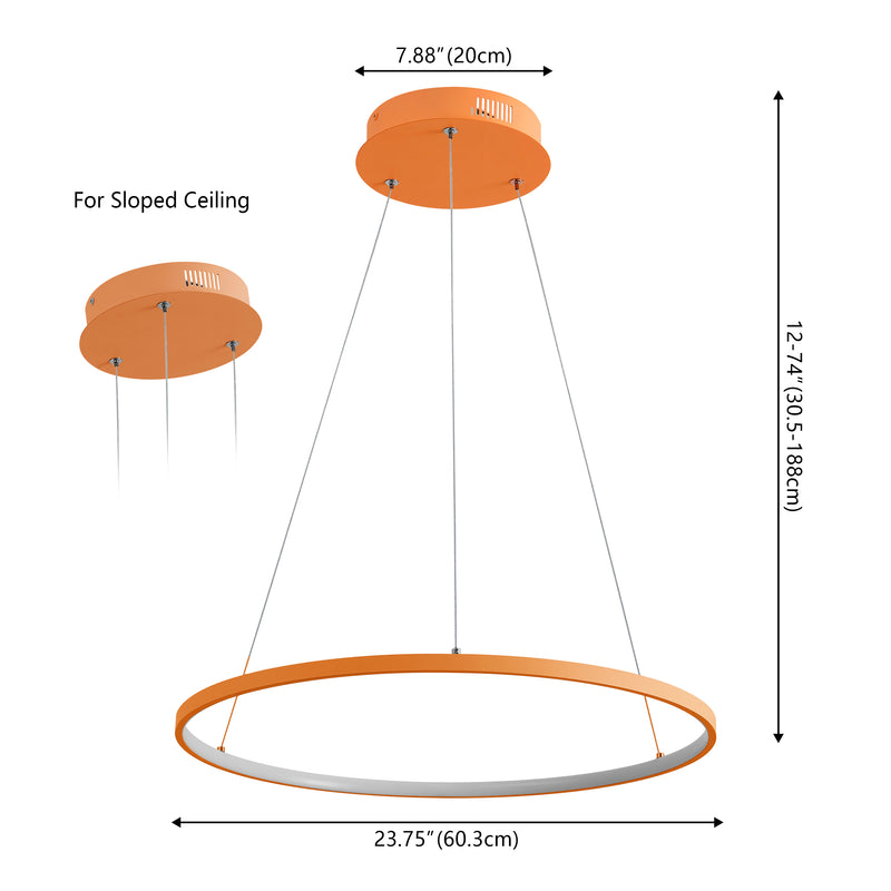 Brice  Modern Contemporary Iron Integrated LED Pendant