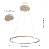 Brice  Modern Contemporary Iron Integrated LED Pendant