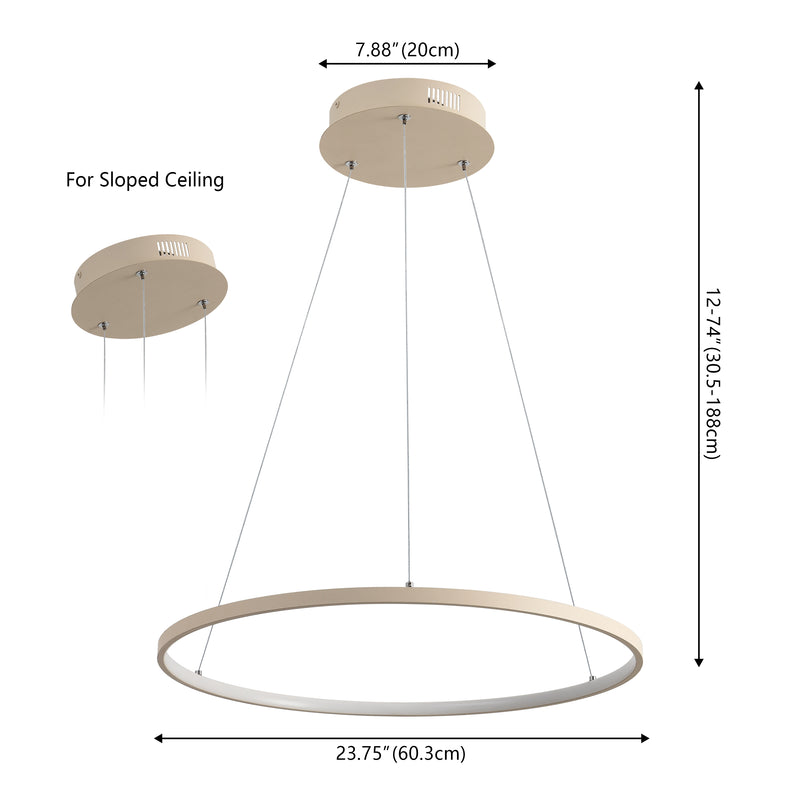 Brice  Modern Contemporary Iron Integrated LED Pendant
