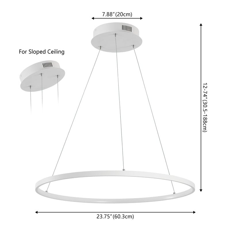 Brice  Modern Contemporary Iron Integrated LED Pendant