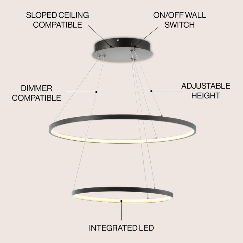 Brice  Modern Contemporary Iron Integrated LED Pendant