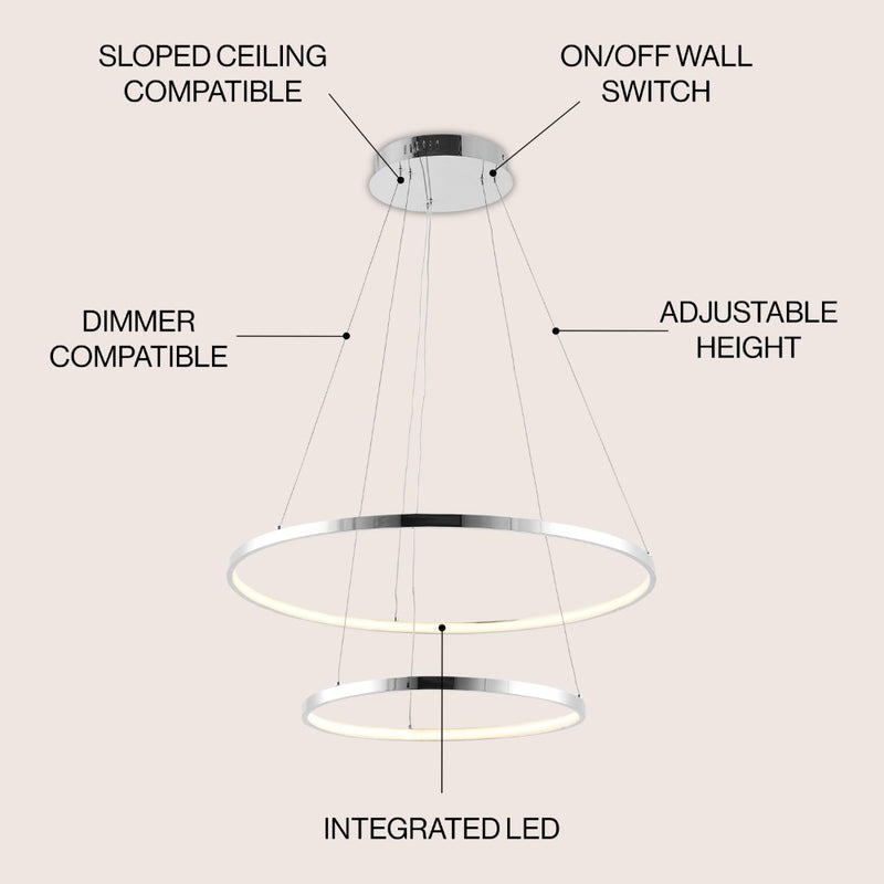 Brice  Modern Contemporary Iron Integrated LED Pendant