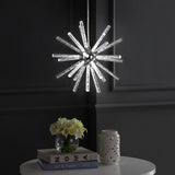 Soyuz 19.5" Adjustable Integrated LED Starburst Metal/Acrylic Pendant - JONATHAN Y