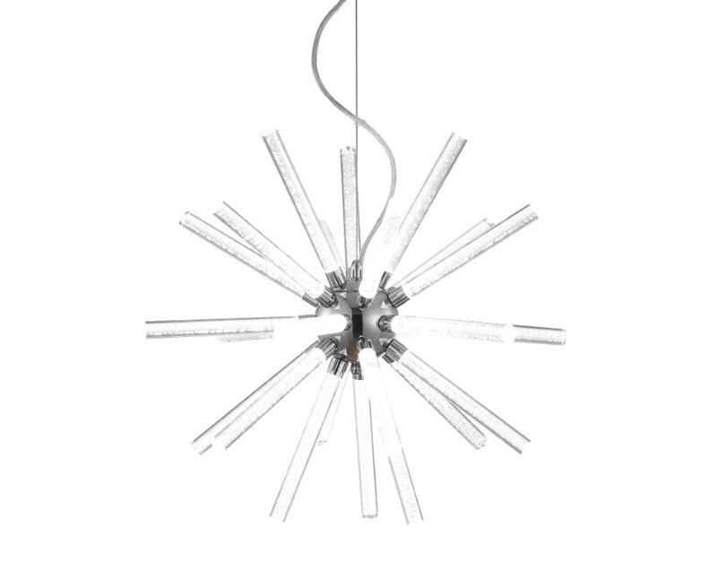 Soyuz 19.5" Adjustable Integrated LED Starburst Metal/Acrylic Pendant - JONATHAN Y
