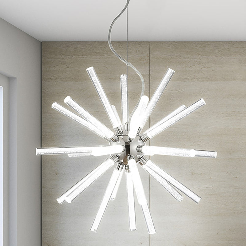 Soyuz 19.5" Adjustable Integrated LED Starburst Metal/Acrylic Pendant - JONATHAN Y