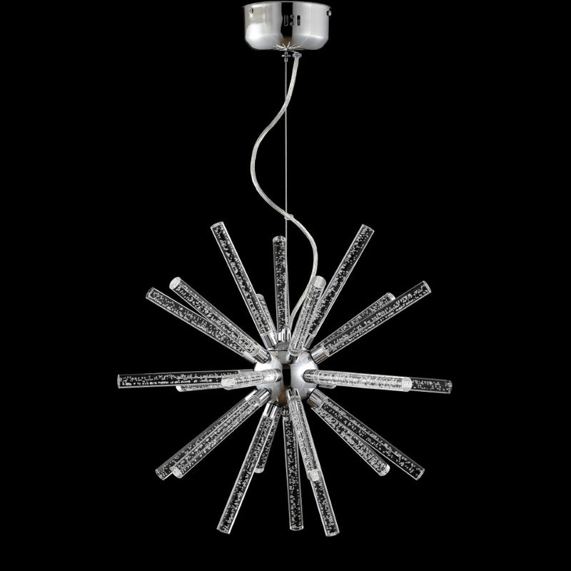 Soyuz 19.5" Adjustable Integrated LED Starburst Metal/Acrylic Pendant - JONATHAN Y