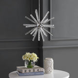 Soyuz 19.5" Adjustable Integrated LED Starburst Metal/Acrylic Pendant - JONATHAN Y