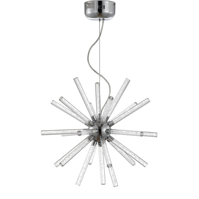 Soyuz 19.5" Adjustable Integrated LED Starburst Metal/Acrylic Pendant - JONATHAN Y