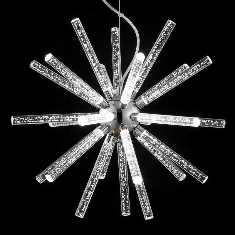 Soyuz 19.5" Adjustable Integrated LED Starburst Metal/Acrylic Pendant - JONATHAN Y