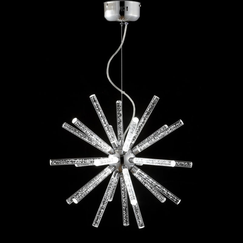 Soyuz 19.5" Adjustable Integrated LED Starburst Metal/Acrylic Pendant - JONATHAN Y