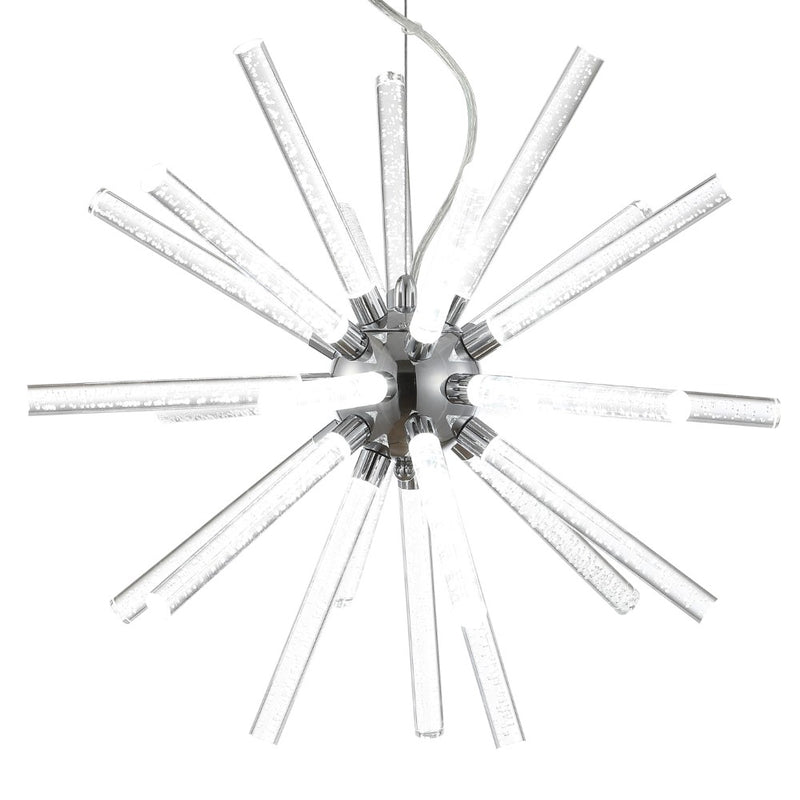Soyuz 19.5" Adjustable Integrated LED Starburst Metal/Acrylic Pendant - JONATHAN Y