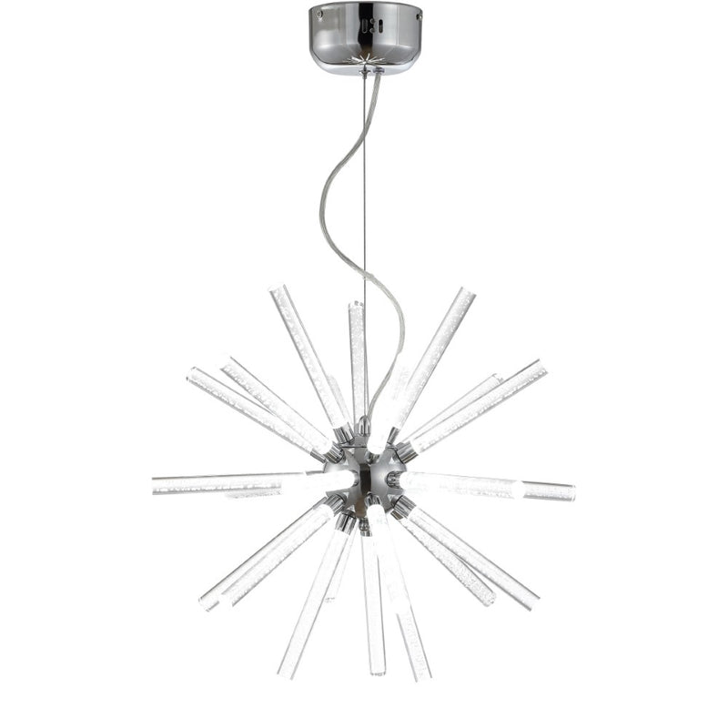 Soyuz 19.5" Adjustable Integrated LED Starburst Metal/Acrylic Pendant - JONATHAN Y