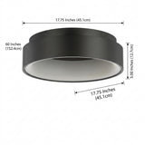 Ring 17.7" Integrated LED Flush Mount Ceiling Light Black – DIM
