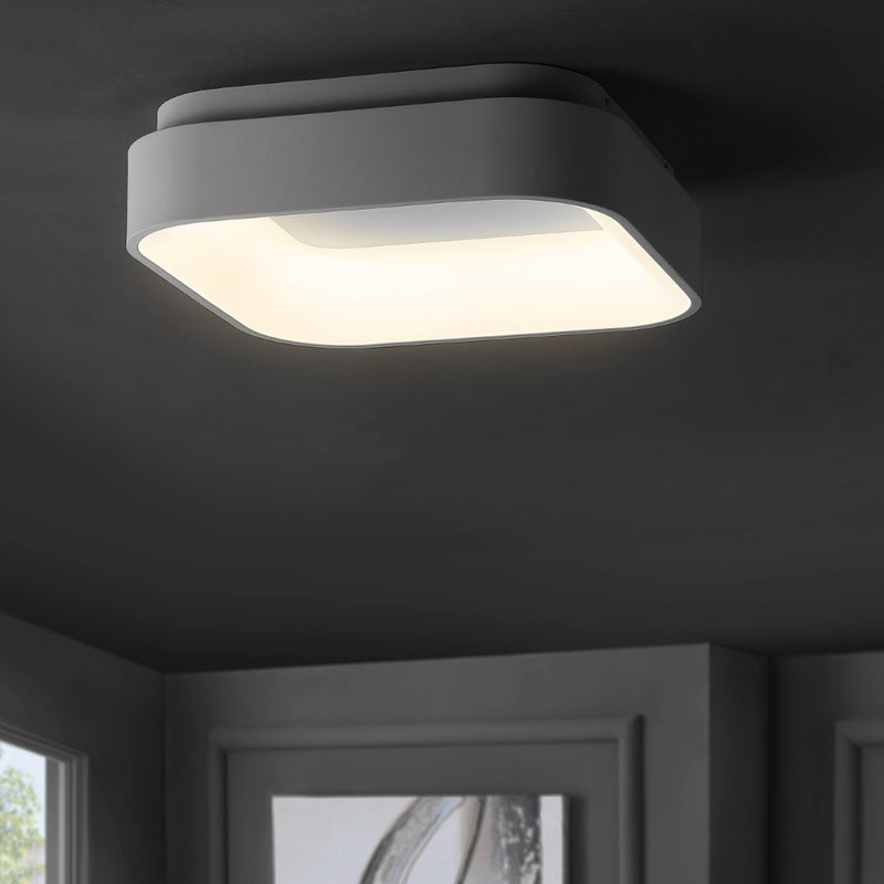Rafael 17.7" Integrated LED Metal Flush Mount Ceiling Light - JONATHAN Y
