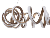 Cursive 24" Adjustable Spiral Integrated LED Metal Chandelier Ceiling Light - JONATHAN Y
