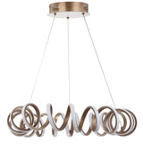 Cursive 24" Adjustable Spiral Integrated LED Metal Chandelier Ceiling Light - JONATHAN Y