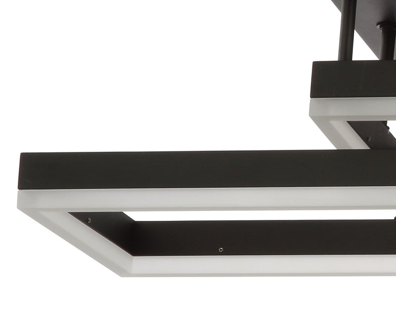 Turing 28" Geometric Integrated LED Metal Flush Mount - JONATHAN Y