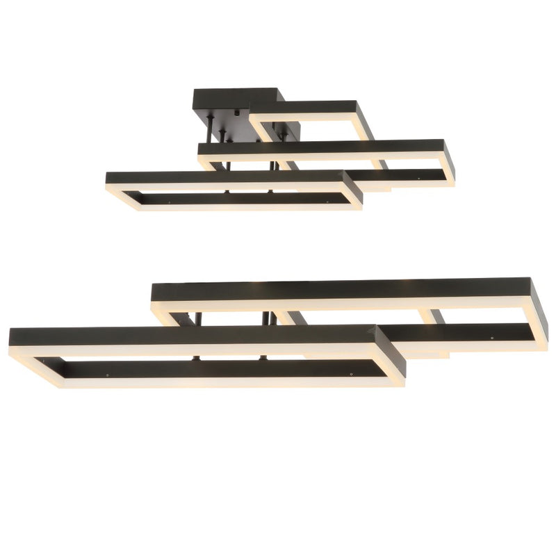 Turing 28" Geometric Integrated LED Metal Flush Mount - JONATHAN Y
