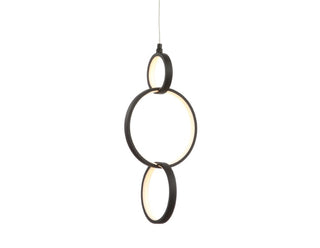 Loop 7.75" Adjustable Integrated LED Metal Ring Pendant - JONATHAN Y