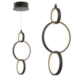 Loop 7.75" Adjustable Integrated LED Metal Ring Pendant - JONATHAN Y