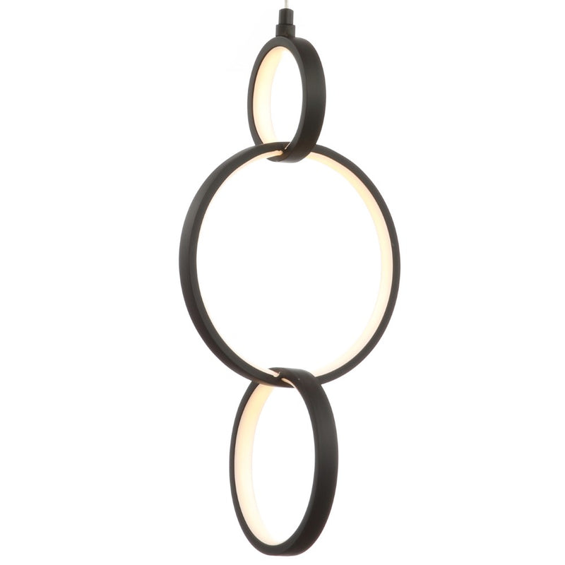 Loop 7.75" Adjustable Integrated LED Metal Ring Pendant - JONATHAN Y