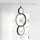 Loop 7.75" Adjustable Integrated LED Metal Ring Pendant - JONATHAN Y