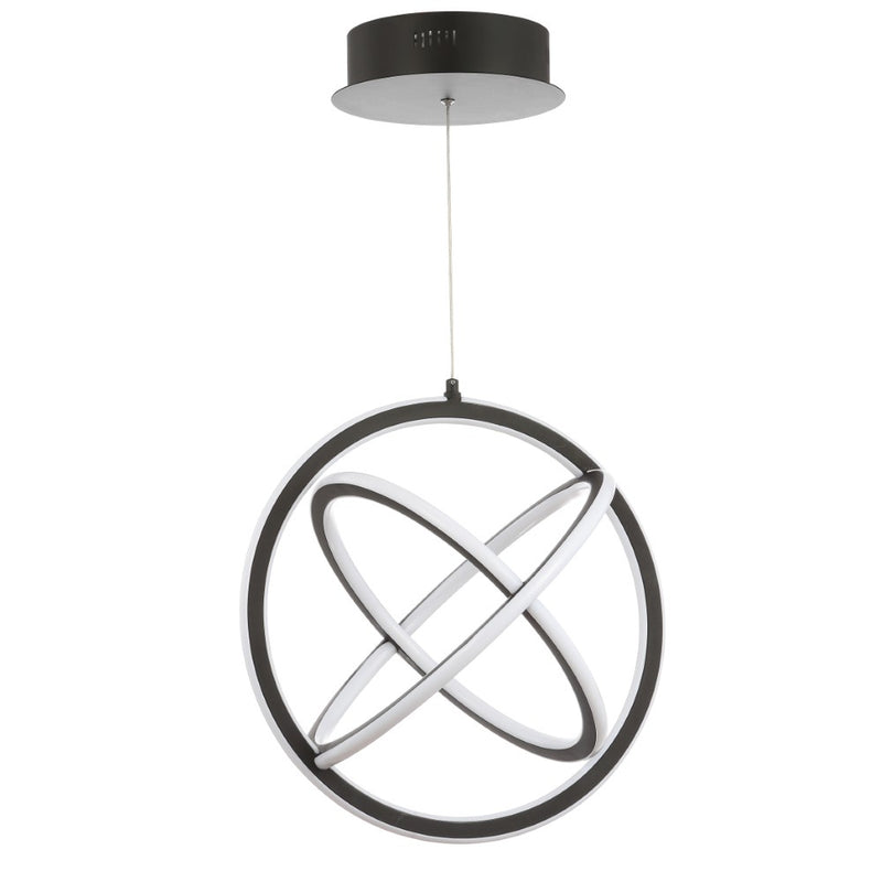 Orbit 16.5" Adjustable Integrated LED Metal Pendant - JONATHAN Y