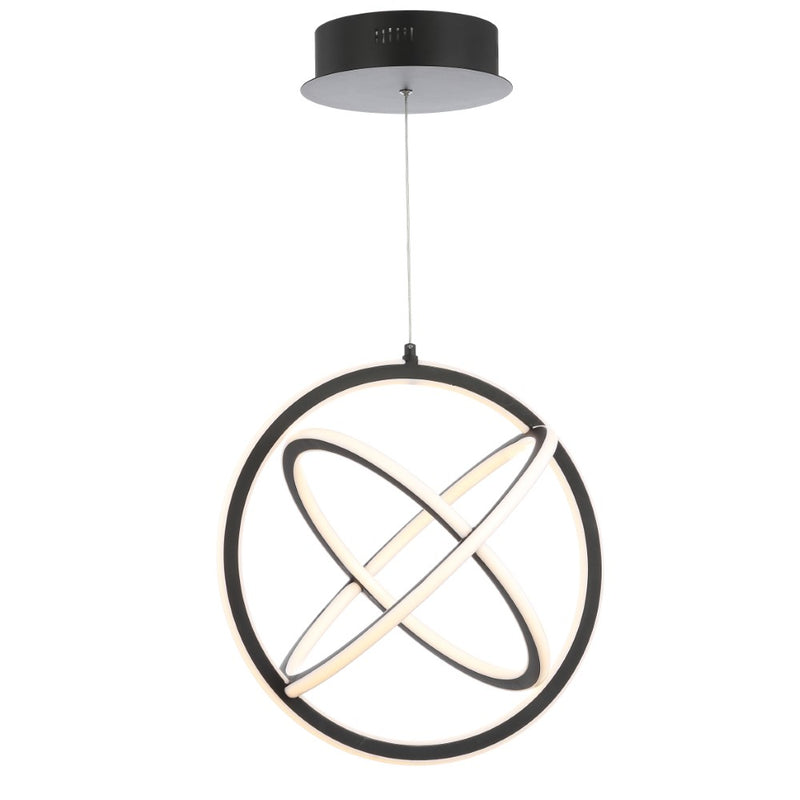 Orbit 16.5" Adjustable Integrated LED Metal Pendant - JONATHAN Y