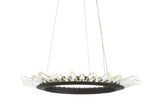Elsa 24" Adjustable Integrated LED Modern Crystal Pendant - JONATHAN Y