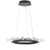 Elsa 24" Adjustable Integrated LED Modern Crystal Pendant - JONATHAN Y