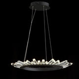 Elsa 24" Adjustable Integrated LED Modern Crystal Pendant - JONATHAN Y